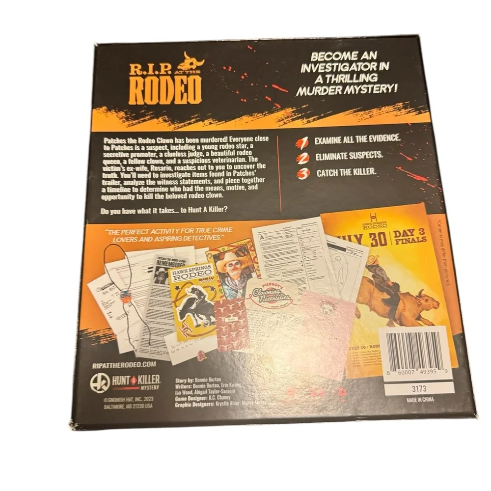 Hunt A Killer Mystery Game - R.I.P. at the Rodeo
